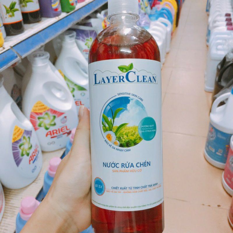 Nước rửa bát hữu cơ Layer Clean tinh chất tự nhiên
