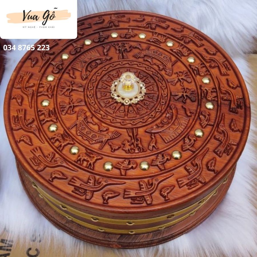 Hộp,khay đựng mứt bánh Kẹo Ngày Tết gỗ Hương Đình Cao Cấp - Trạm Khắc Laze Chữ Tinh Xảo xung quanh