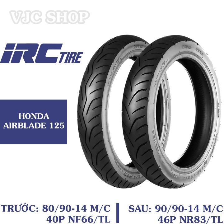 Lốp xe máy IRC dùng cho Honda Air Blade 125 loại không săm tubeless - Xuất xứ Việt Nam
