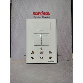 [FREESHIP EXTRA] ⚡Bảng điện giả âm SOPOKA (Taplo điện SOPOKA), dòng E4, E4A, E5A, E4S, E8A, taplo Nessanta 3công tắc