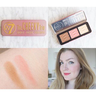 🎀phấn má hồng, tạo khối, highlight 3in1 ‪#‎w7‬ the cheeky trio 🎀