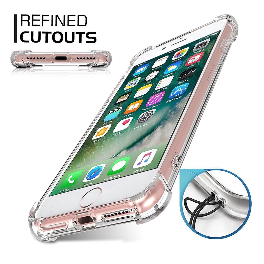 Ốp điện thoại TPU trong suốt cho iPhone 6/7/8/XCase