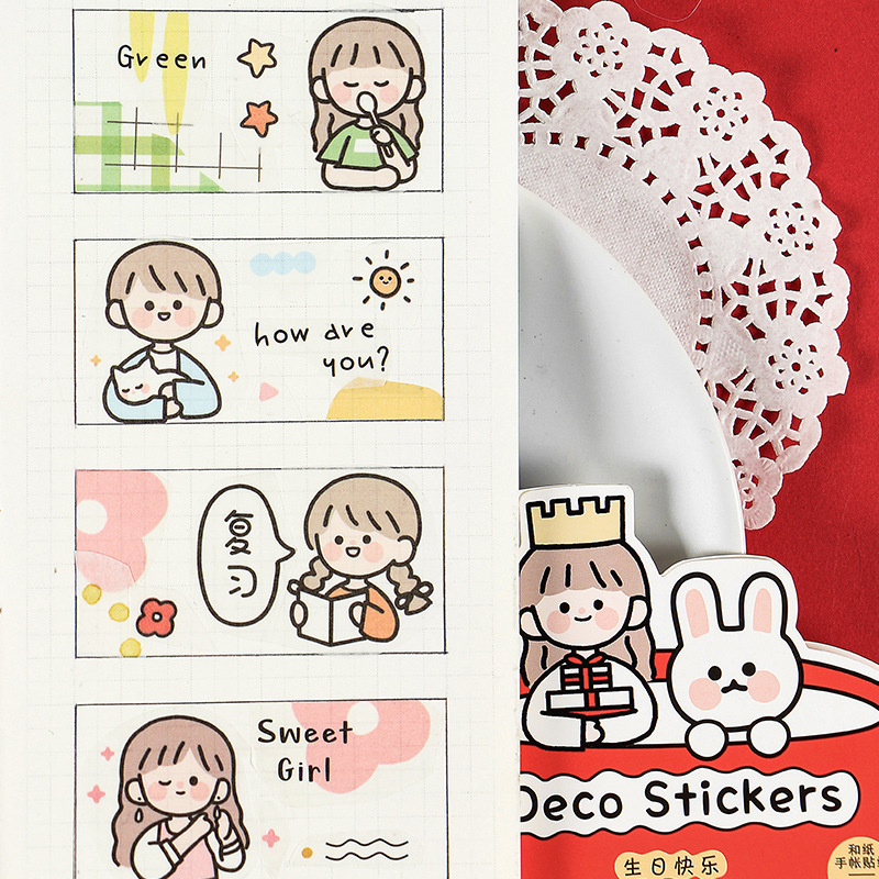 Set 45 Tấm Nhãn Dán Trang Trí Sổ Lưu Niệm