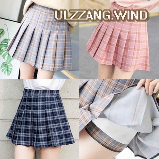 (HÀNG SẴN S-2XL) Chân váy tennis kẻ caro Hàn Quốc loại 1 có lót xịn (túi zip)