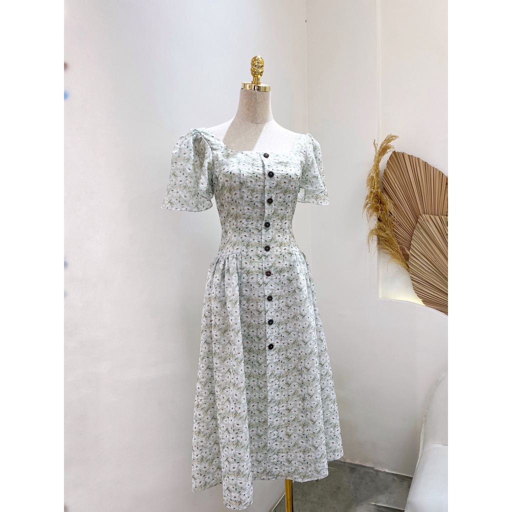 TIELA Đầm váy hoa cúc xanh - Daisybloom Dress