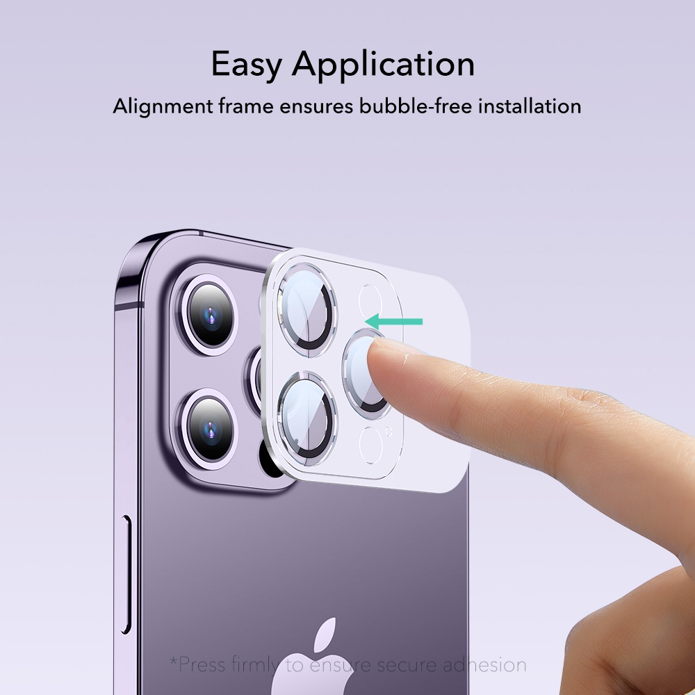 Bảo Vệ Camera IPhone 14 Pro/14 Pro Max Titan, Trong Suốt, Gold |BVC_IP| Chính Hãng, Dán Rời Từng Mắt, Không Để Lại Keo