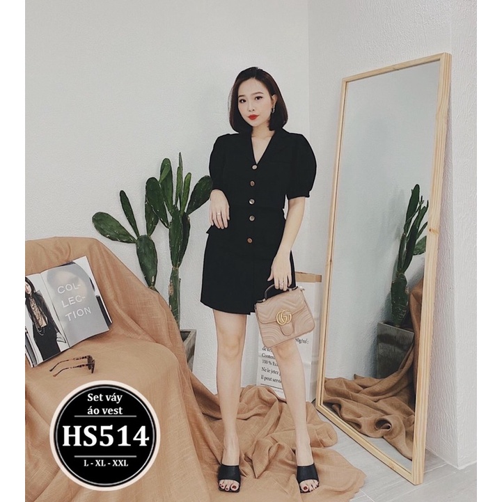 Sét vest chân váy có quần trong  size 65-90ký
