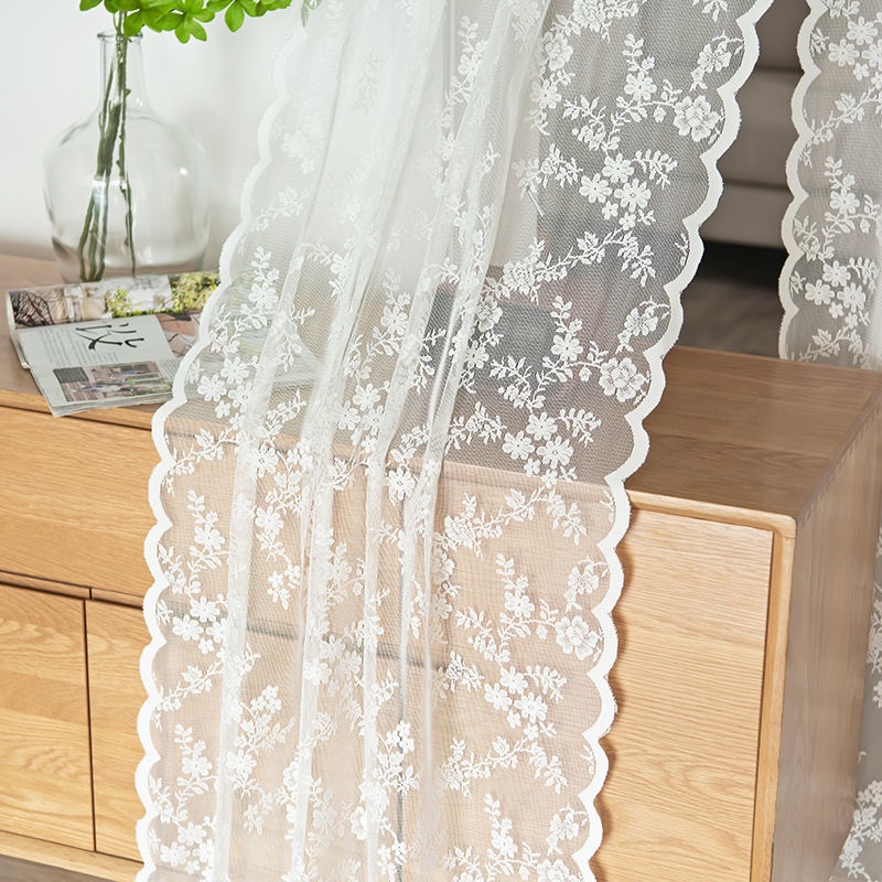 Khăn Trải Bàn Vải Ren Trắng Chống Bụi Thiết Kế Đơn Giản Hiện Đại