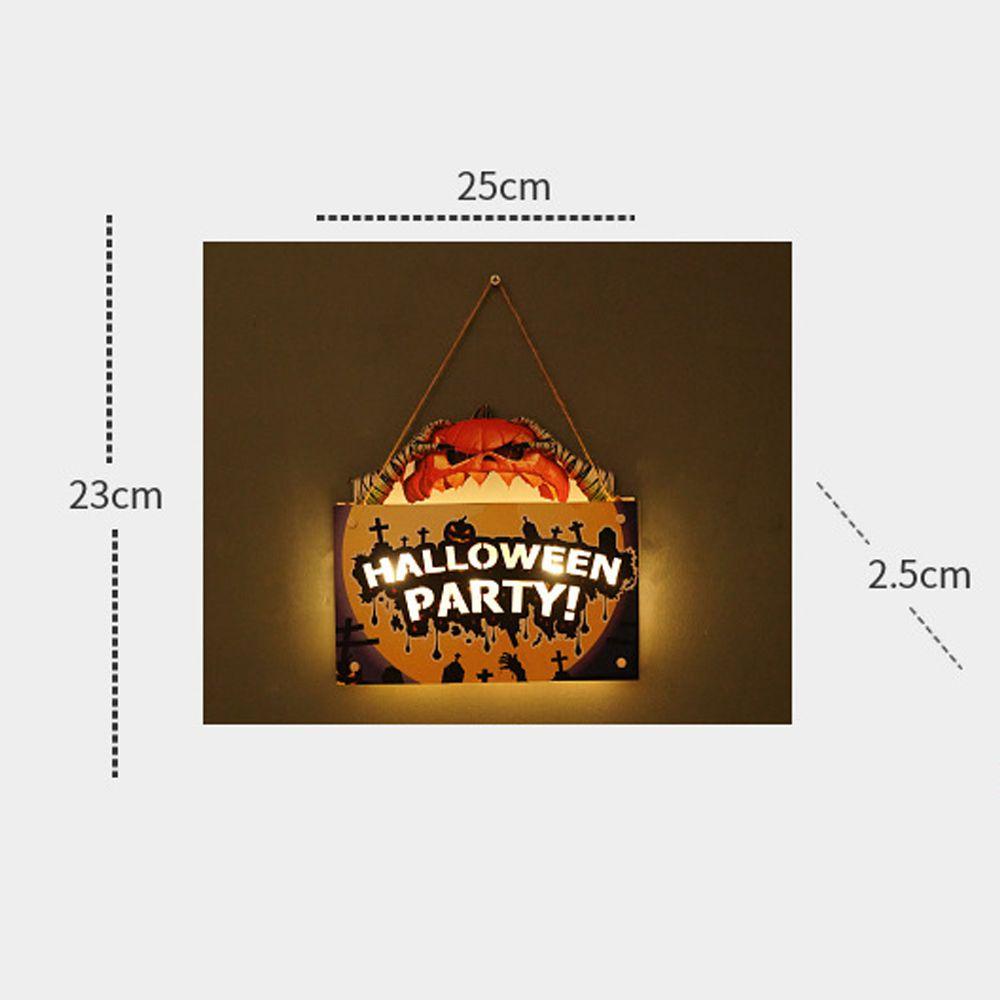 Bảng Gỗ Trang Trí Halloween In Hình Mẹ Ma