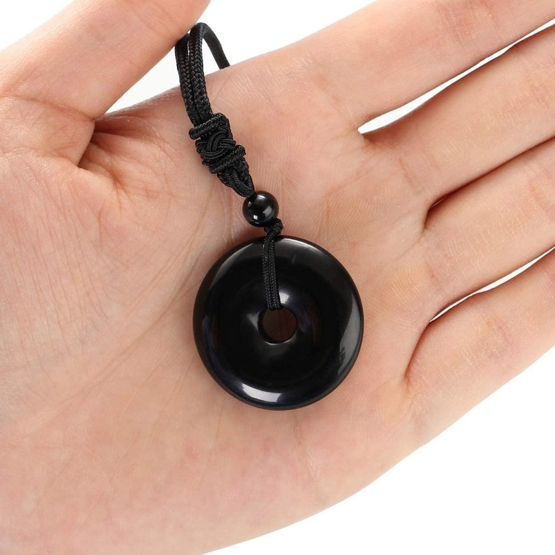 Vòng cổ Mặt Hình Đồng Xu 30mm Đá Tự Nhiên Thời Trang