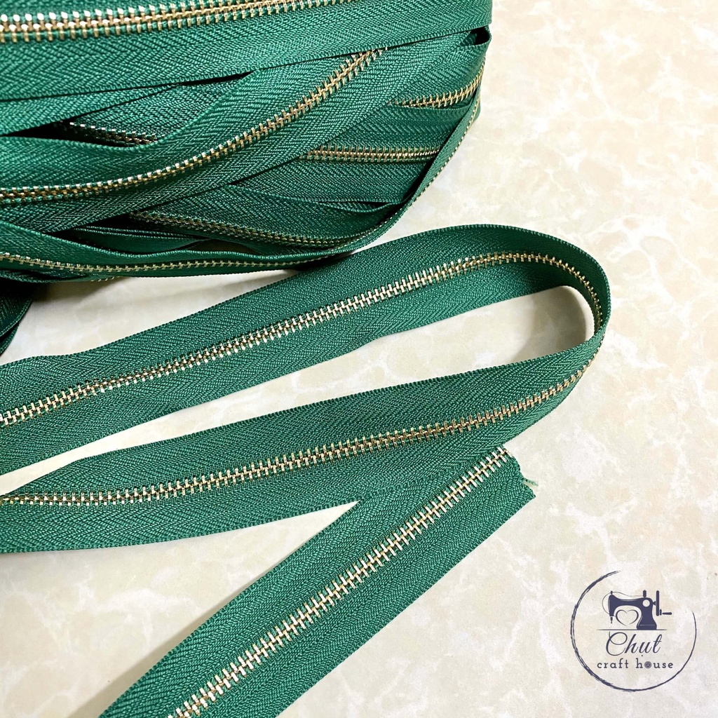 Dây khóa đồng số 5 chuyên dùng cho túi, ví, balo handmade