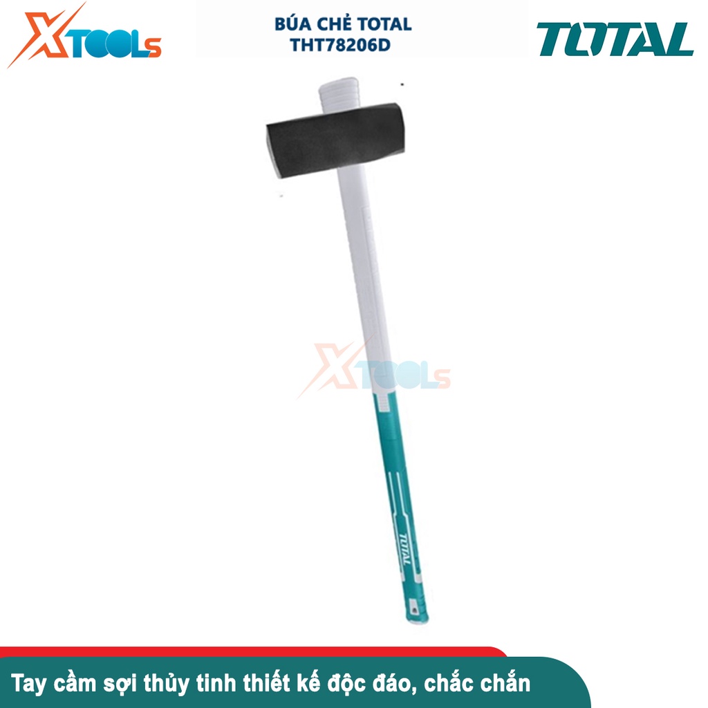 Búa chẻ 6LB TOTAL THT78206D, làm từ chất liệu cao cấp, đầu búa được đúc rèn nguyên khối, chịu nhiệt [CHÍNH HÃNG][XTOOLS]