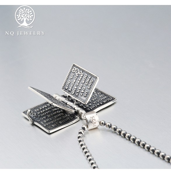 [Mã FASTGRET4 giảm 10% đơn 99K] Charm bạc mặt dây chuyền sách kinh thánh bạc - NQ Jewelry