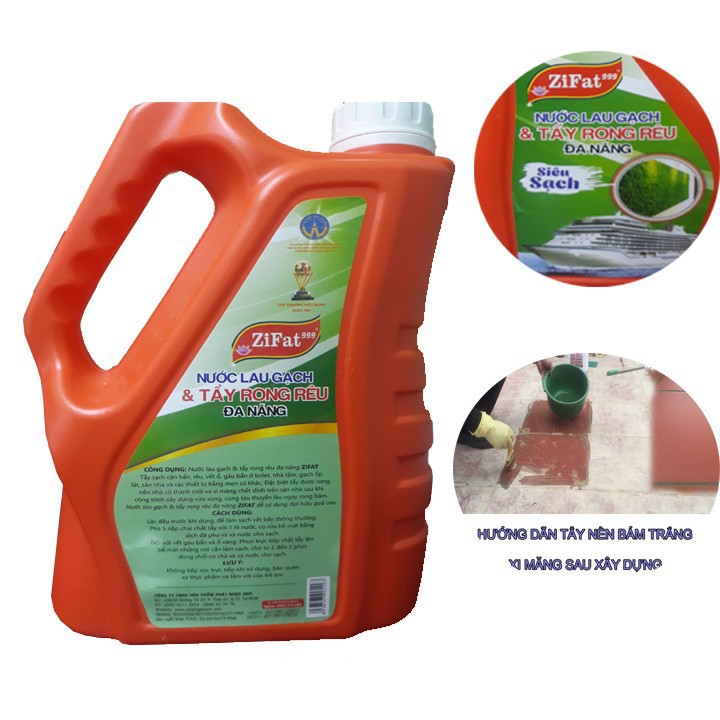 Nước lau gạch và tẩy rong rêu đa năng 2l can cam chuyên tẩy rong rêu cực mạnh – chăm sóc nhà cửa – làm sạch nhà cửa
