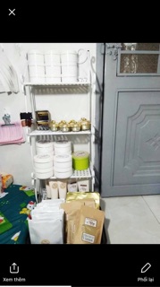 Kệ sắt 4 tầng hoa văn