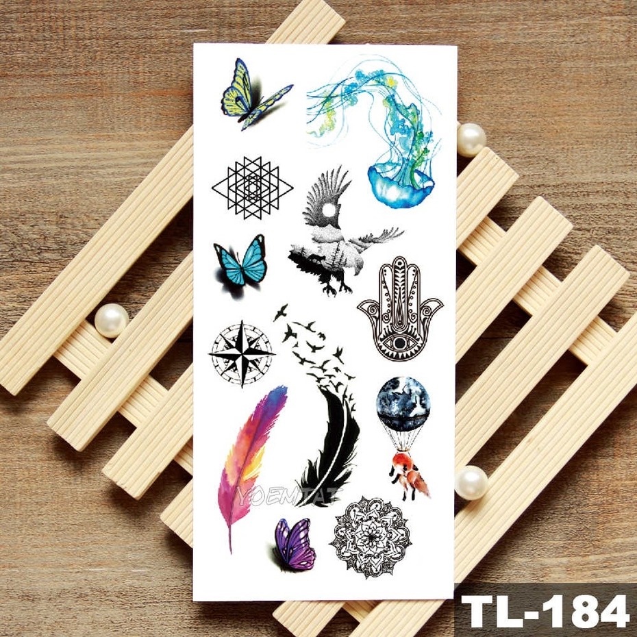 Hình Xăm Dán Tạm Thời Chống Nước Hình Động Vật Dễ Thương