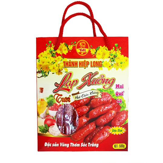 Lạp xưởng tươi Mai Quế Lộ Sóc Trăng - Thành Hiệp Long - Hút chân không Hộp 500gr