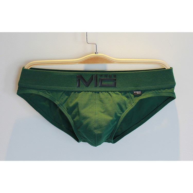 QUẦN SỊP NAM Dạng Tam Giác COTTON Cao Cấp MYNEKO Logo MC Màu Xanh Rêu Sang Trọng