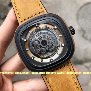 Đồng Hồ Nam [Sevenfriday - P2B/03] - Automatic - Hộp Gỗ, Sách, Thẻ Bảo Hành 2 năm , Khăn, Dây Cao Su Cao Cấp Tặng Kèm