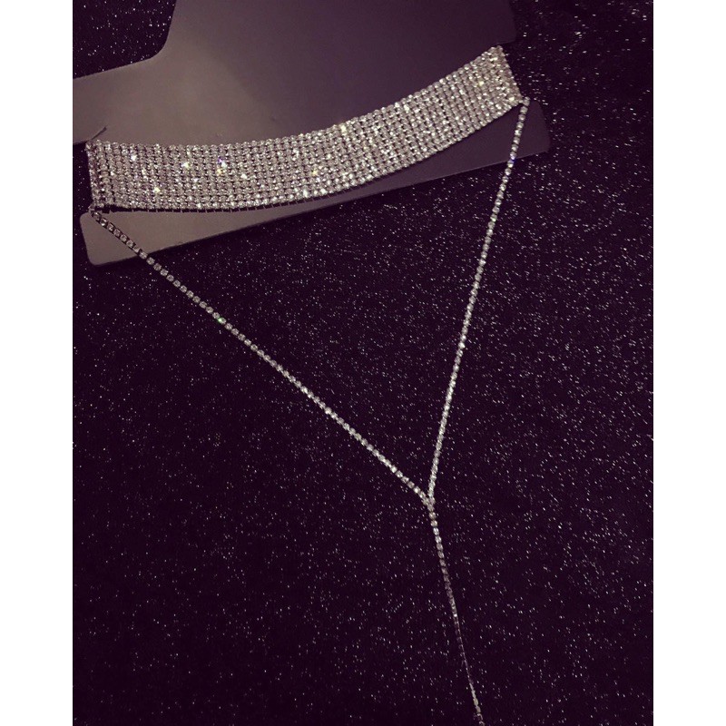 Choker đá bản to sang chảnh