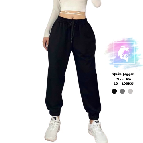 BIGSIZE 38-100KG Quần Jogger thể thao Nam Nữ Hè - Đông bo thun chất vải thun nỉ và da cá