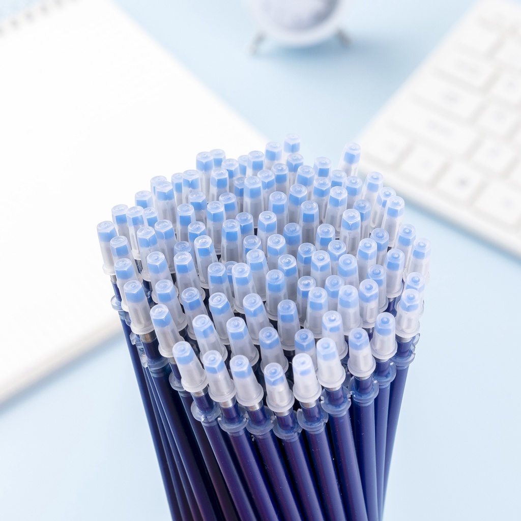 Set 10 Ruột Bút Bi Mực Xanh/Đỏ/Đen Ngòi 0.5mm