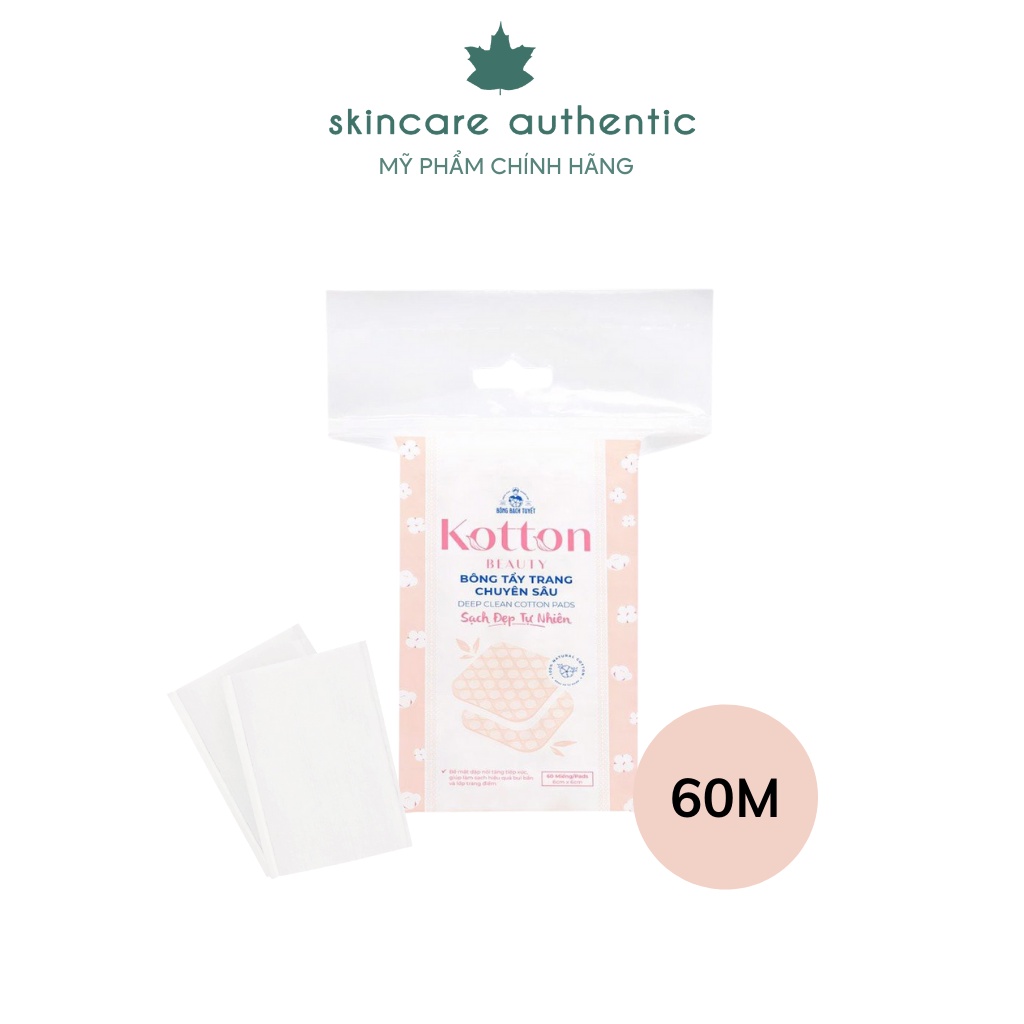 Bông Tẩy Trang Bạch Tuyết Chuyên Sâu, Bông Tơ Tự Nhiên Kotton Beauty