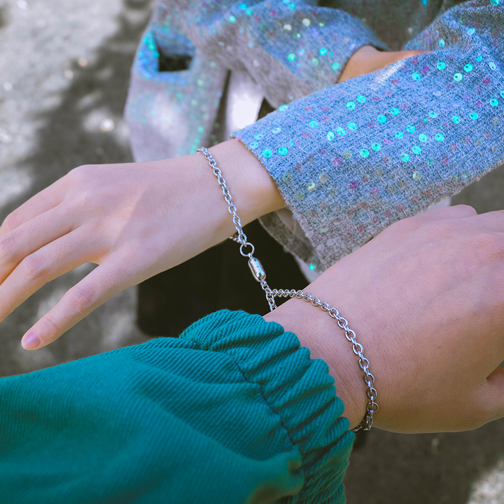 2 Vòng Tay Thép Không Gỉ Có Nam Châm Cho Cặp Đôi | BigBuy360 - bigbuy360.vn