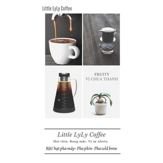 Cà Phê Bột Little Lyly Coffee pha phin/cold brew/pha máy dòng hiện đại CÓ VỊ CHUA THANH (Fruity)