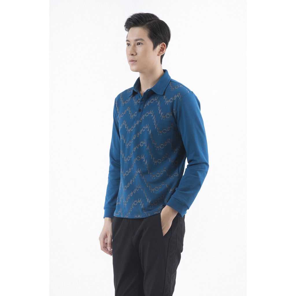[Mã WABRIVY50 - 10% - ĐH từ 250K] Áo thun nam dài tay cổ đức in họa tiết IVY moda MS 58E2223 | BigBuy360 - bigbuy360.vn