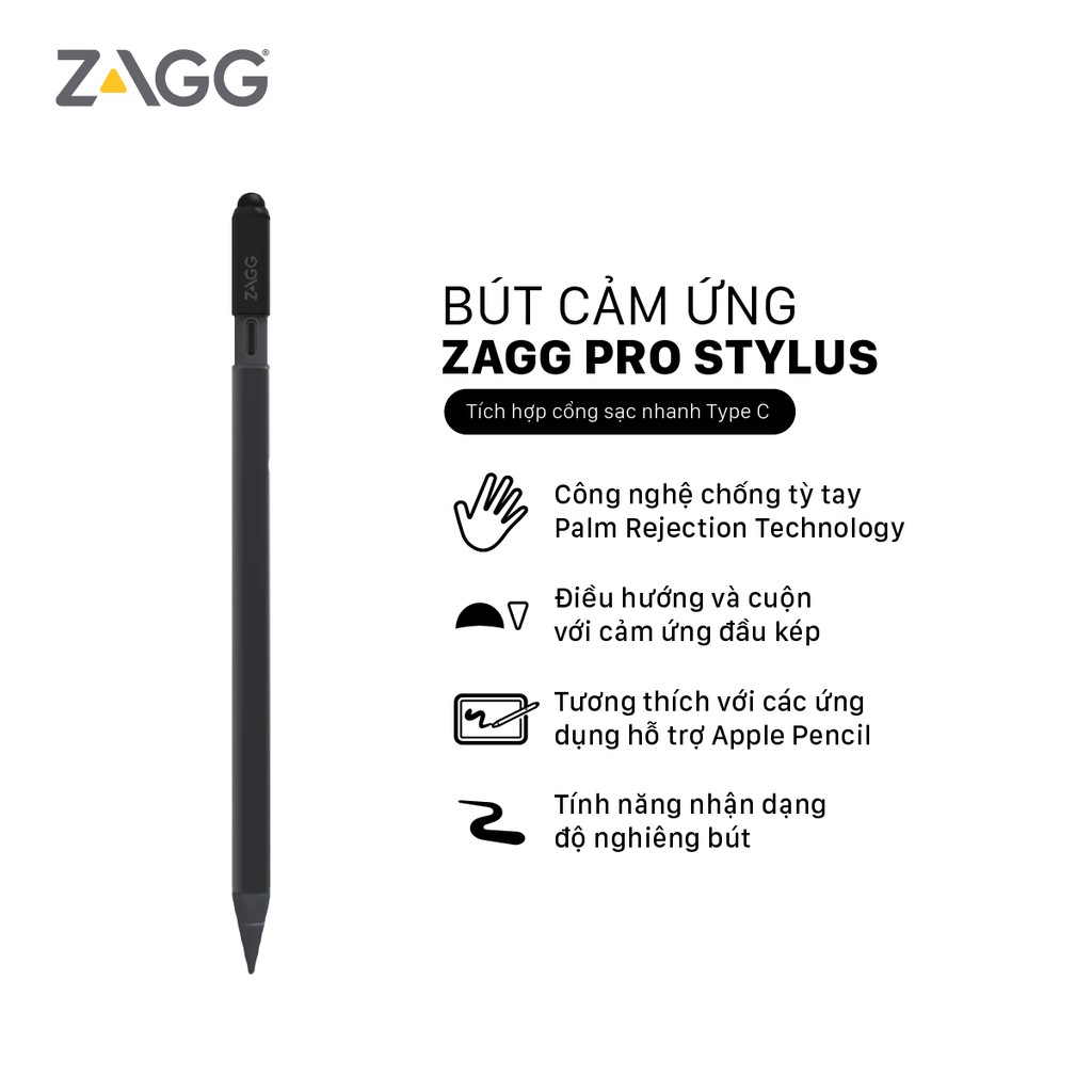 Bút cảm ứng ZAGG-Pro Stylus Pencil