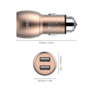 Sạc 2 cổng USB cho xe ô tô Orico UCM-2U