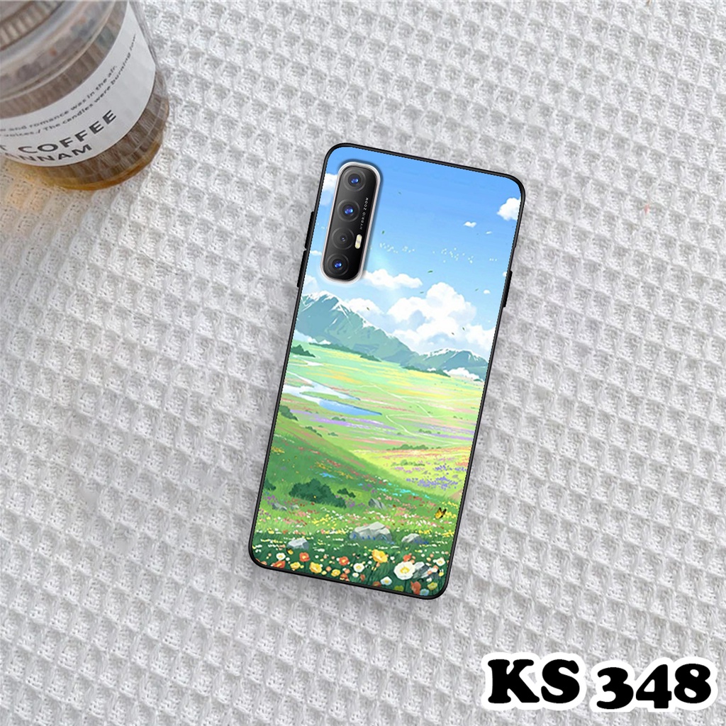 Ốp lưng Oppo Reno 3 - Oppo Reno 3 Pro - Ốp in hình Cánh đồng hoa - Chất liệu TPU siêu bền