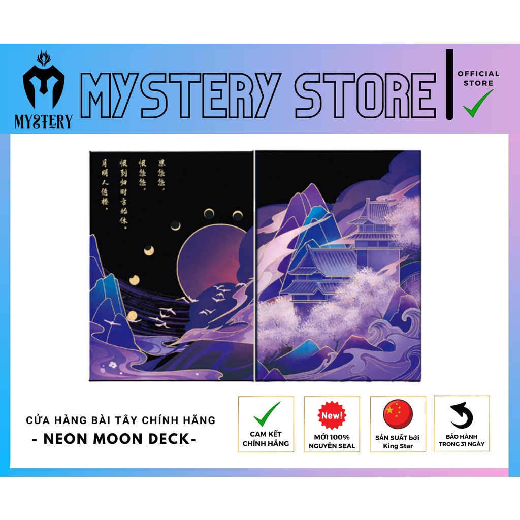 Bộ bài ảo thuật Neon Moon Playing Cards (by KingStar Magic) [ HÀNG CHÍNH HÃNG]