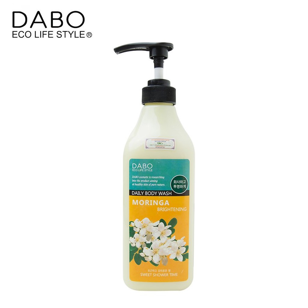 SỮA TẮM TẨY LỚP DA CHẾT CAO CẤP MORINGA BRIGHTENING DAILY BODY WASH DABO 750ML