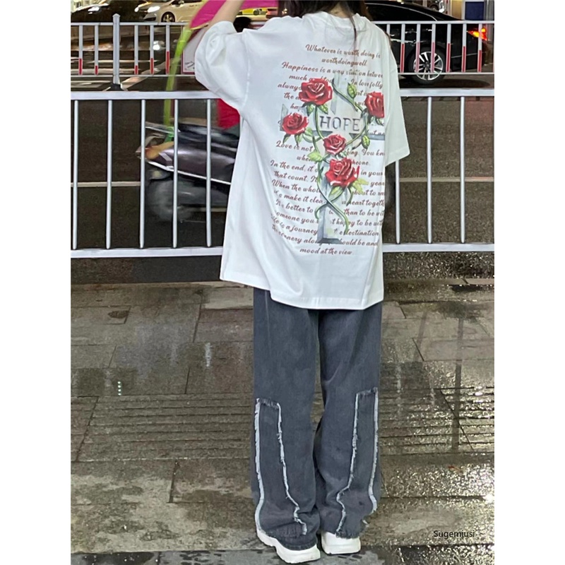 Hàng Mới Về Áo Thun Nữ Ngắn Tay In Hình Thời Trang Năng Động