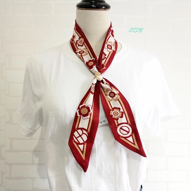 Khăn quấn túi xách hình hoa 4 cánh