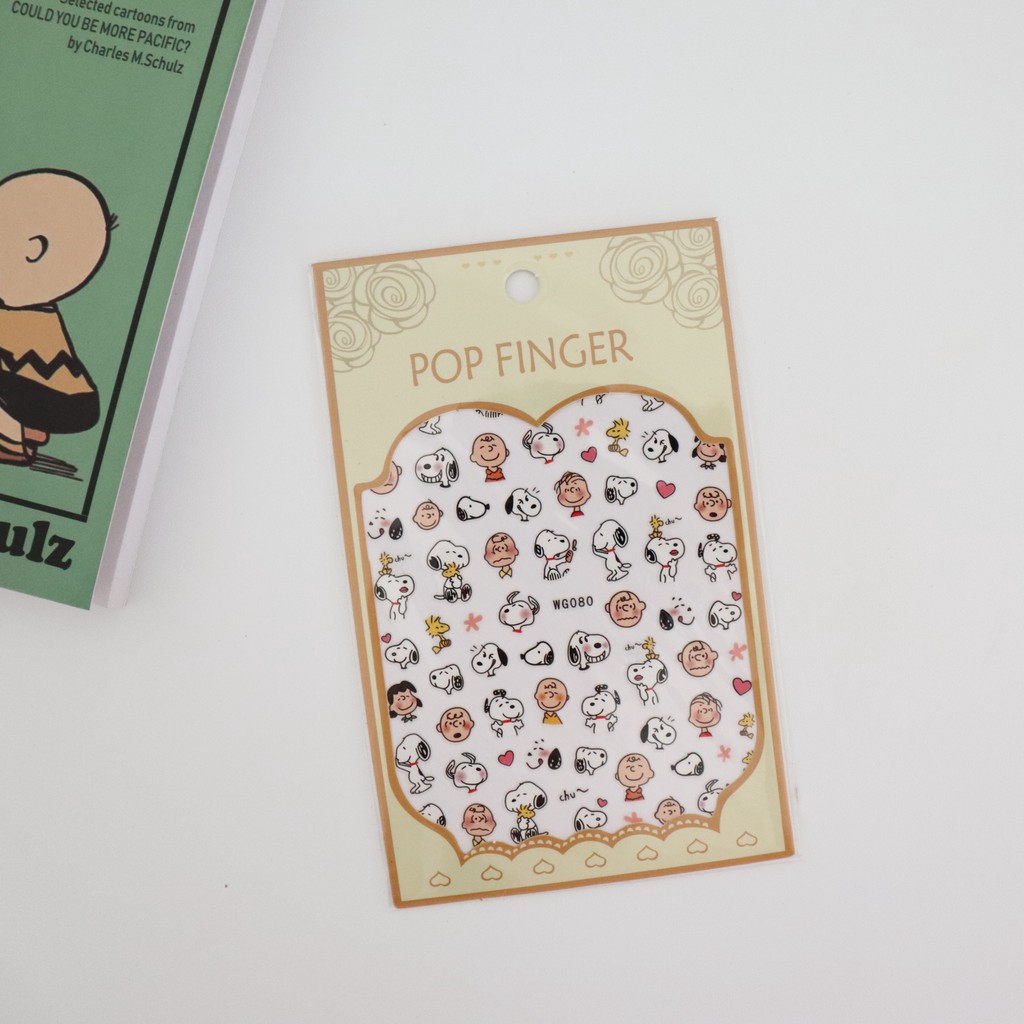 Nhãn dán trang trí móng tay hình cún snoopy dễ thương | BigBuy360 - bigbuy360.vn