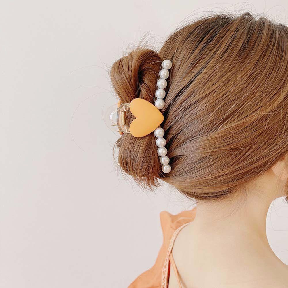 Kẹp Tóc Hình Trái Tim Lớn Dễ Thương Phong Cách Vintage WMES15H