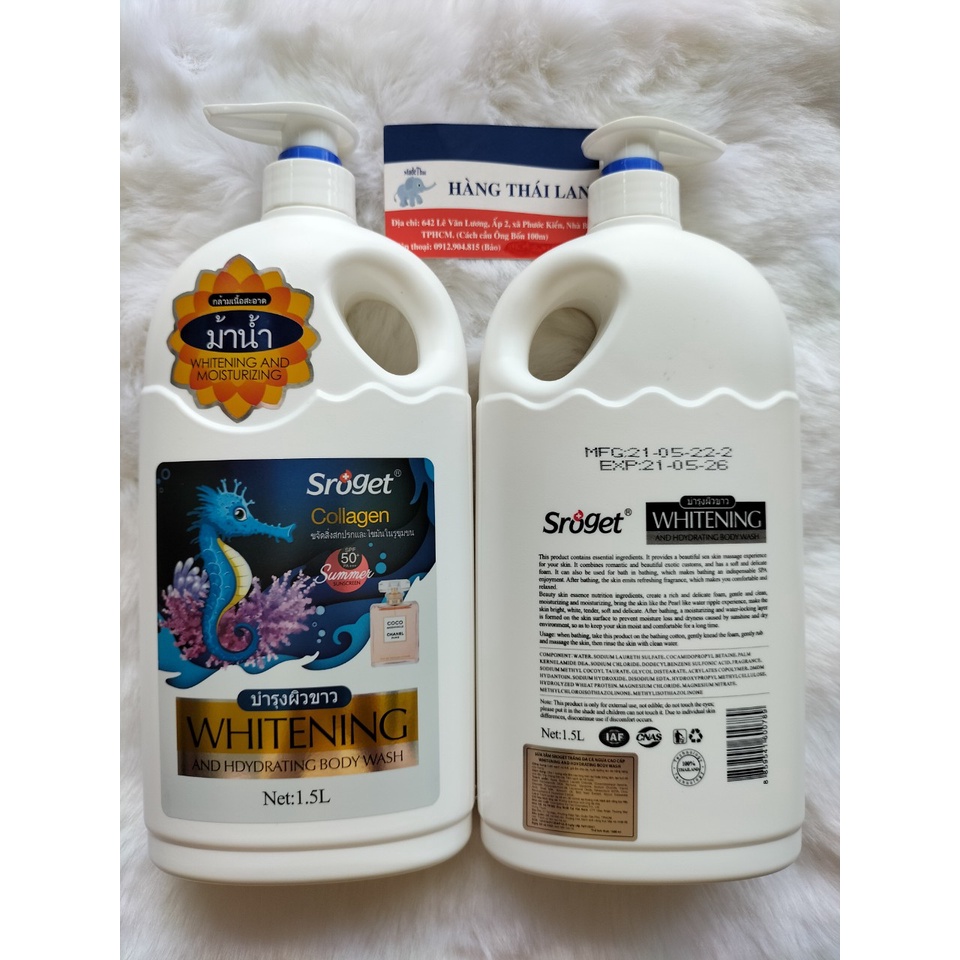 Sữa tắm Sroget Thái Lan trắng da cao cấp 1500ml