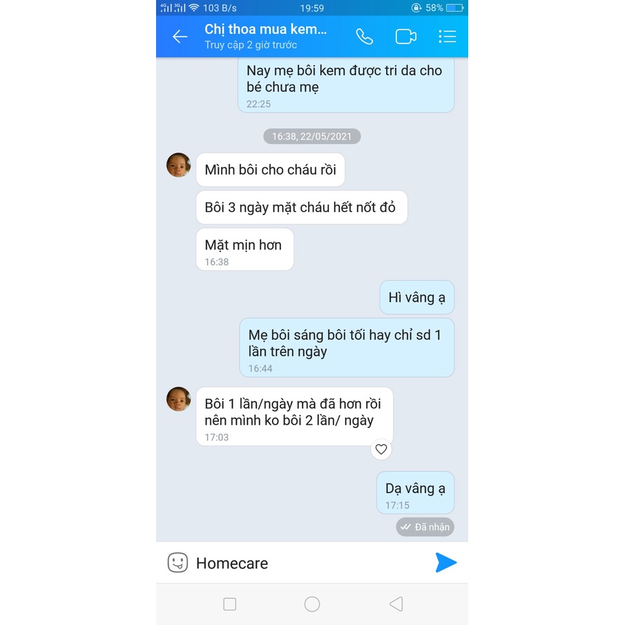 Kem hăm từ thiên nhiên đánh bay hăm ngứa cho bé Home Care - hộp 5g