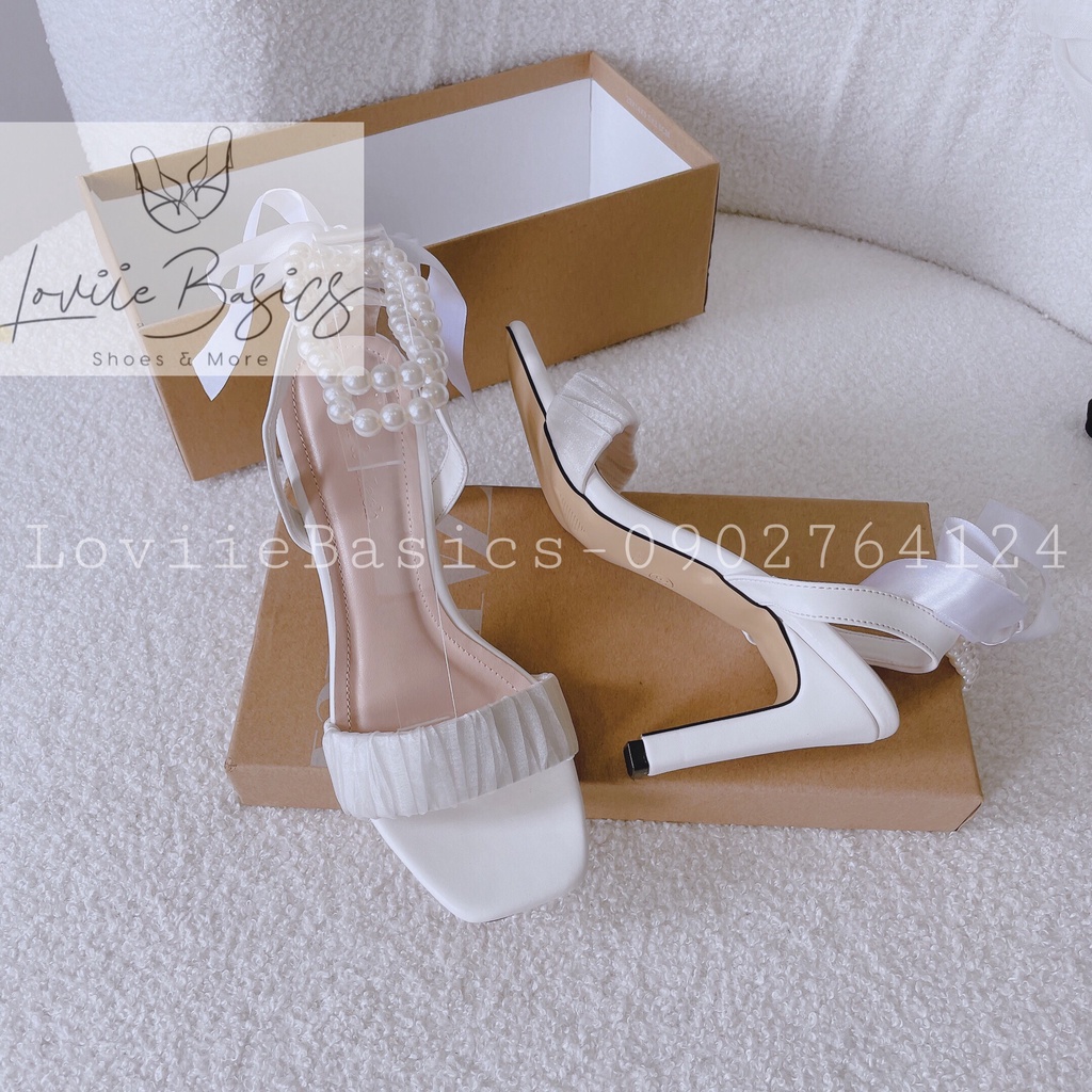 GUỐC NHÚNG LOVIIE BASICS - SANDAL NỮ QUAI NGANG NHÚM BÈO KHÓA NGỌC - GIÀY THỜI TRANG MŨI VUÔNG G220722