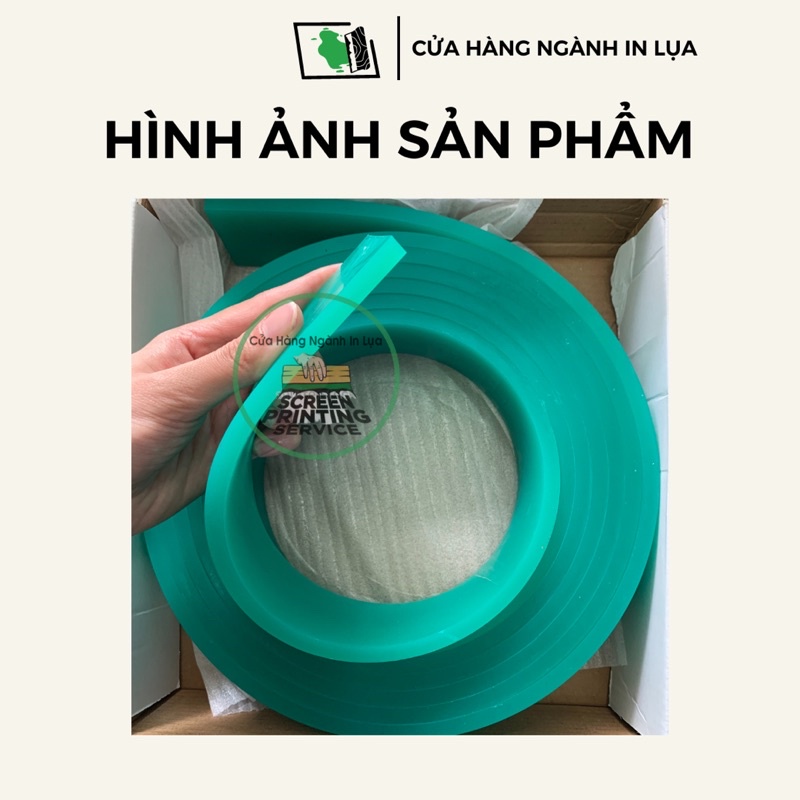 Lưỡi dao gạt mực in lụa 7mm lưỡi bằng màu xanh lá hàng chất lượng cao