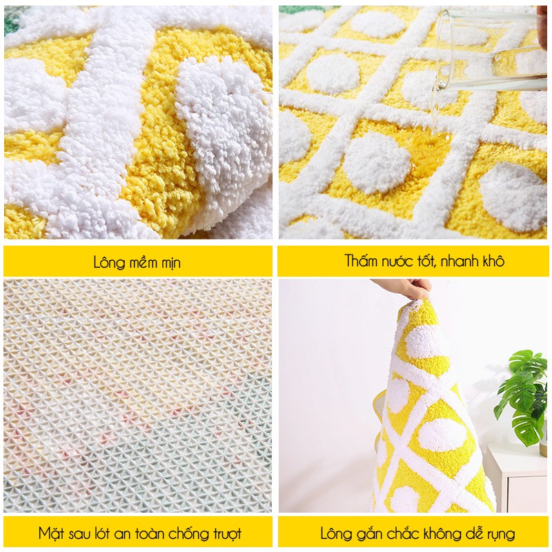 HOT DEAL ⚡ Thảm lau chân hình QUẢ DỨA cute phô mai que cao cấp CỰC XỊN