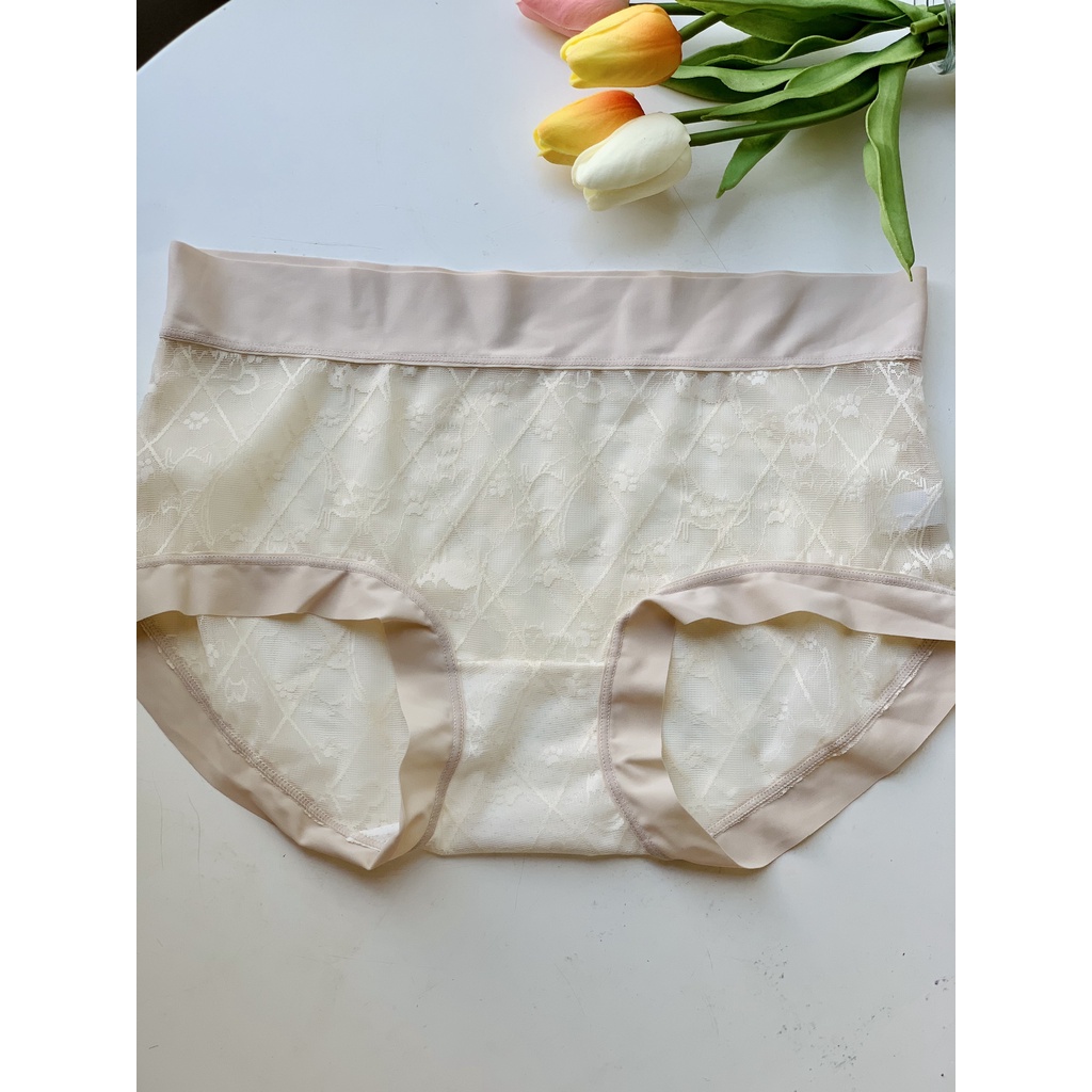 Quần lót ren lụa kháng khuẩn phòng chống viêm nhiễm phụ khoa, Quần lót ren mềm lụa mỏng siêu mềm nhẹ Ame