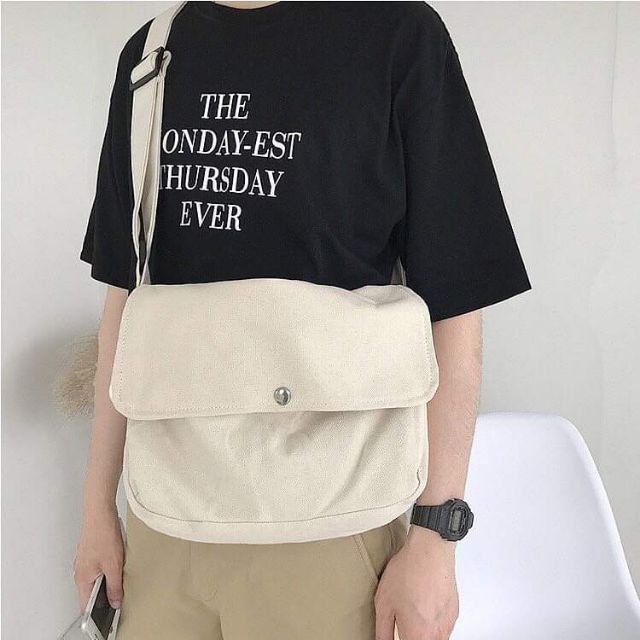 Túi đeo chéo Bag Box 2 màu đen/trắng