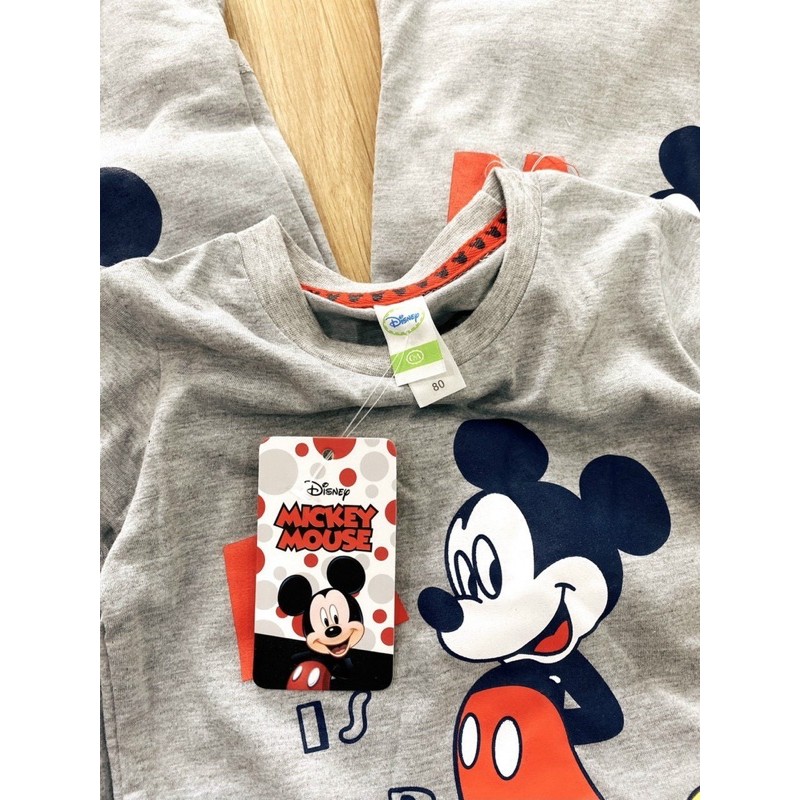 SBT2221 BỘ ĐÙI COTTON XÁM MICKEY IS FOR QUẦN XANH