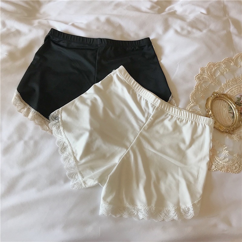 Quần Bảo Hộ Ngắn Lưng Cao Chống Chói Phối Ren Thời Trang Mùa Hè Cho Nữ