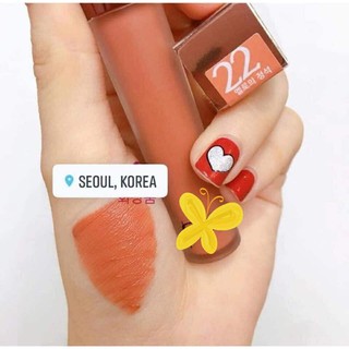 SON KEM LÌ LAST VELVET LIP TINT MÀU 22 _ CAM ĐẤT