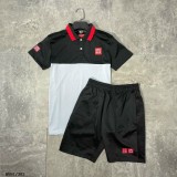 Bộ thể thao uniqlo nam, bộ đùi nam phối áo 2 màu chất thun lạnh cao cấp